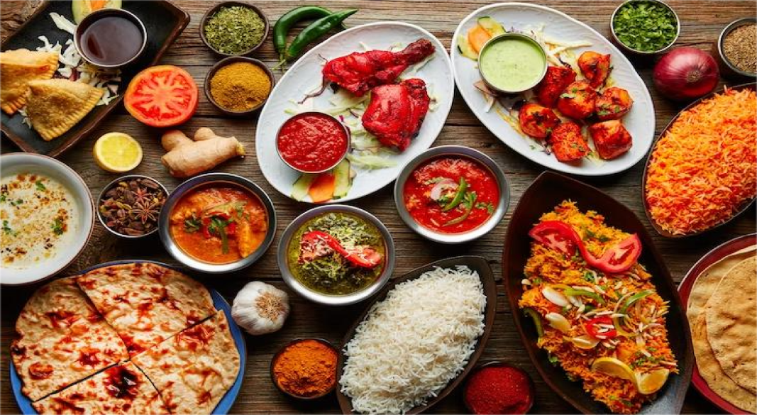 Indian street food stall serving golgappa and chaat