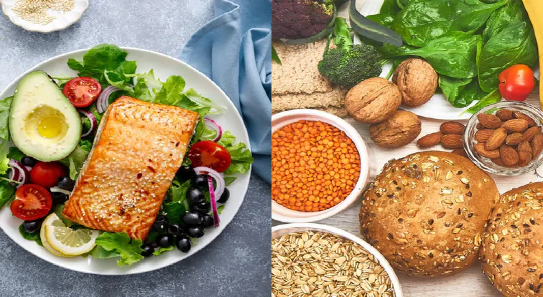 Healthy food options for low-carb and low-fat diets