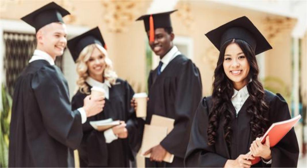 International students celebrating after receiving USA scholarships
