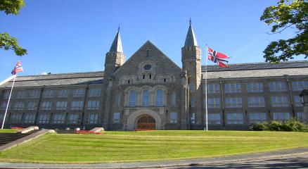 Modern university campus in Norway
