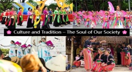 People celebrating a traditional festival with joy and unity