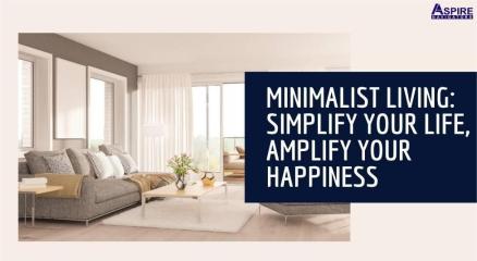 A modern clutter-free living space with simple furniture and calming natural light, representing a minimalist lifestyle.