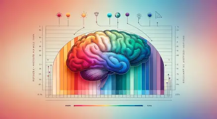 A vibrant spectrum of colors illustrating how shades influence human emotions and decisions